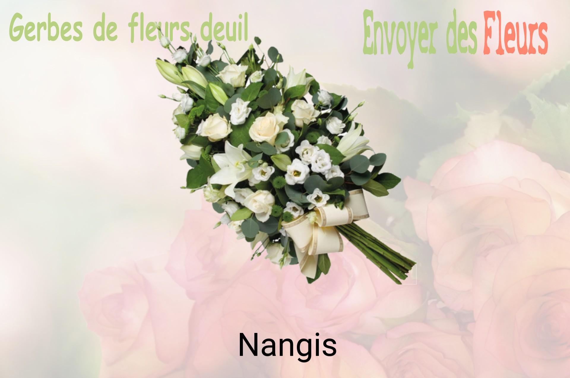Gerbe de fleurs de deuil livrée à Nangis